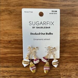 Sugarfix by BaubleBar Gold and Pink Ornament Earrings